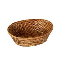 BIK 수공예 미얀마 라탄 IT CO 011 오발 플레이트 바구니 Large, 1개