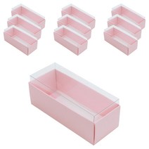 봄91 투명 PET 마카롱상자 3구 13 x 5.2 x 5.3 cm, 핑크, 10개