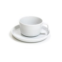 코스타베르데 노르디카 컵 320ml + 소서 17cm, 화이트, 1세트