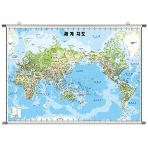 지도닷컴 세계지도 지세 지리 지도 족자형 150 x 110 cm   대한민국 전도, 1세트