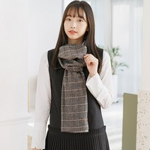 플랫 체크 머플러