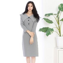 페이퍼먼츠 미니 체크 숄더라인 가을 겨울 정장 하객 룩 긴팔 원피스 7201