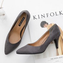 여성용 플러피 7cm 스틸레토 하이힐