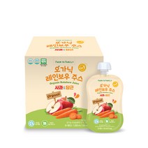 팜투패밀리 오가닉 레인보우 주스 100ml, 사과 + 당근 혼합맛, 10개