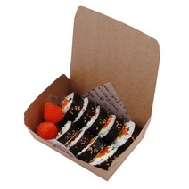원터치 크라프트 꼬마김밥 종이도시락 13 × 9 × 4 cm, 1개입, 50개