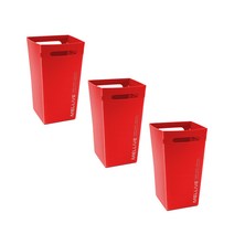 멜리브 휴지통 S, 적색, 3개