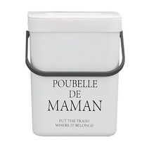 달팽이리빙 푸벨드마망 음식물 쓰레기통 5L, 화이트