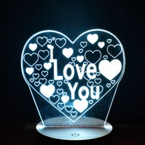 홈마인 LED 3D 무드등 사랑우정생일 시리즈 Dtype, D03 LOVE3