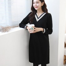 봉봉스토리 콜라보V라인 임산부 원피스