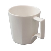 코지 테이블 OCT 스타일 무광 팔각 머그컵 300ml, 화이트, 1개