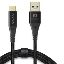 빅쏘 케이지 USB 3.1 C타입 고속 충전 케이블 K2 120cm, 블랙