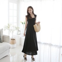 세이스타일 나프레 스퀘어넥 A롱 민소매 원피스