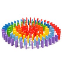 토도리브로 원목 무지개 도미노 700p, 혼합색상