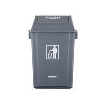 FABULOUS 푸쉬 휴지통 40L, 그레이, 1개