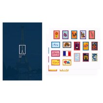 사랑내일 러브레터 프롬 파리 감성 책편지, 혼합색상, 1개