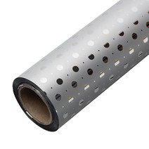 작은도트 비닐 롤 포장지 중 37.5cm x 17m, 실버, 1개