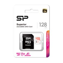 [올림푸스tg5] 실리콘파워 micro SDXC Class10 Superior UHS-I 4K U3 A1 V30, 128GB