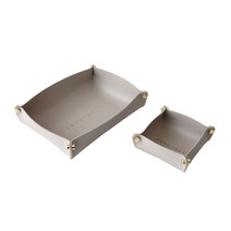 데코토닉 플레인 레더 트레이 L + S 세트 윔그레이, 1세트