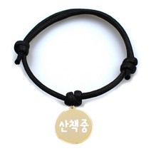 펫츠룩 굿모닝 원형 팬던트 반려동물 목걸이 산책중, 목걸이(블랙), 팬던트(골드)