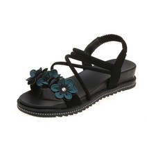 콩 K SHOES 포인트 플라워 크로스 스트랩 샌들