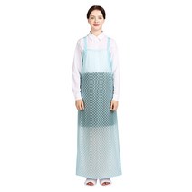 웰프런 반투명 우레탄 유니도트 방수앞치마 대, 스카이블루, 1개