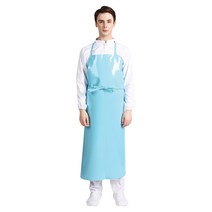 웰프런 양면코팅 방수앞치마 목끈형 특대, 스카이블루, 1개