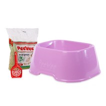 피위 에코클래식 고양이 시스템화장실 + 모래 3kg + 삽, 핑크