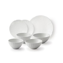 광주요 미각 색시리즈 참외형접시 세트 7p, 백색, 볼 2종 x 2p   참외형접시 16cm x 2p   25cm