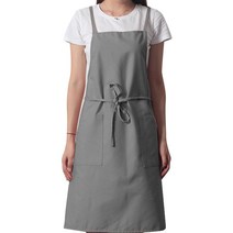 블럭마트 민소매 패브릭 베이킹 앞치마, 그레이, 1개