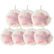 블럭마트 별 모양 샤워볼, 핑크, 7개