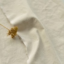 코튼빌 리브레 대폭 무지 바이오 워싱 린넨 원단 11수 2p, 빈티지크림
