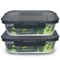 뉴락 내열 오븐글라스 용기 직사각 1520ml, 2개, 단품