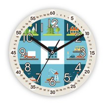 어린이 교육용 무소음 벽세계 30cm, 운송수단(ED1019)
