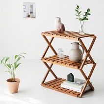마켓비 DUGLAS 600 3단 아카시아 선반, 라이트브라운