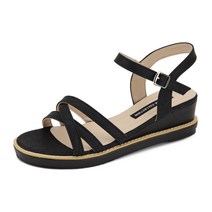 단골언니 여성용 럭키유 X 스트랩 웨지샌들