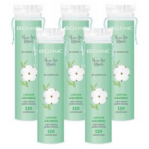 클레아닉 Home Spa 코튼 앤 밤부 화장솜, 120개입, 5개