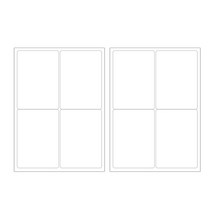 블루마토 A4라벨12 백색, 4칸, 2개