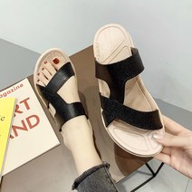 올나인 여성용 사이드 원 스트랩 샌들 뮬