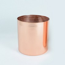 데코코마니 철제 인테리어 원통형 메탈화분, 로즈골드