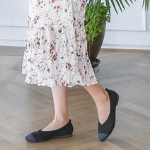 워크센스 푸데민 니트 플랫슈즈