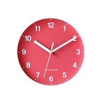 MJK 무소음 미니라운드 벽시계 200 x 200 x 40 mm, 핑크