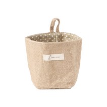 앤티스 내츄럴무드 벽걸이 수납 바구니, 베이지도트