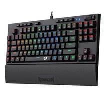 리드래곤 BROADSWORD 텐키리스 게이밍 키보드 청축, K588RGB, 블랙