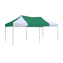 홍캐노피 스틸 접이식 행사용 캐노피천막 32mm x 2.5 x 2.5 m, 녹색(중앙) + 백색, 1개