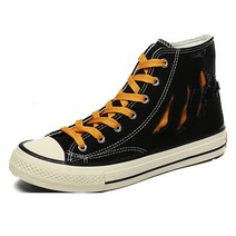 마켓A 남성용 스크래프 하이탑 캔버스 스니커즈