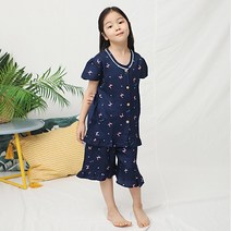 씨엘스토리 여아용 꼬리여우 여름 인견 잠옷 상하의 세트