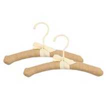 더플로우 빈티지 작은 린넨 리본 옷걸이 30cm, 혼합색상, 2개입