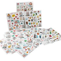 리틀핑거 캐릭터 인스 스티커 30p + 30p 랜덤발송, 혼합색상, 1세트