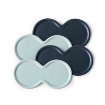 프렐류드 땅콩접시 2종 x 2p세트, 1세트, 민트접시 2p + 네이비 2p