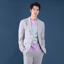 리버클래시 남성용 스트라이프 슬림핏 셋업 자켓 LGS24474